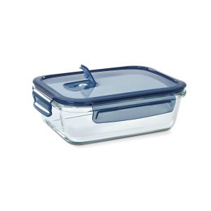 CONTENITORE VETRO BOROSILICATO RETTANGOLARE CON COPERCHIO 640 ML